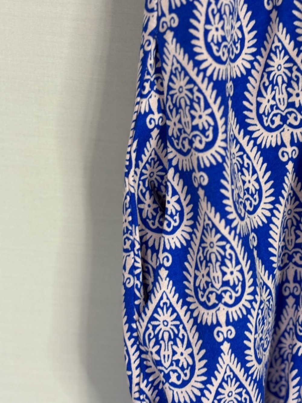 Boden Blue White Print Midi Dress US 16-18 Pockets Short Sleeve NWT - Picture 9 of 9